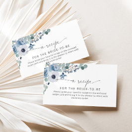 Blütenblaue Rezeptorkarte Begleitkarte