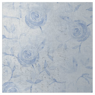Blütenblaue Rose Silver Shimmer Chimmer Stoff