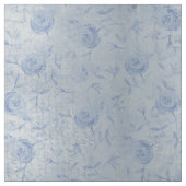 Blütenblaue Rose Silver Shimmer Chimmer Stoff (Muster)