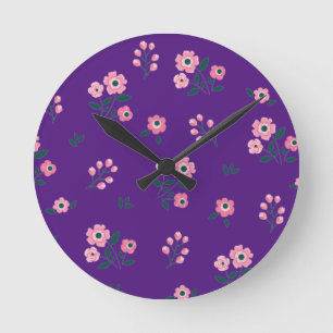 Blütenblauer Bestseller-Design für Hochzeiten Runde Wanduhr
