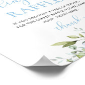 Blütenblauer Eukalyptus foliage-Windelpreisverlosu Poster (Ecke)