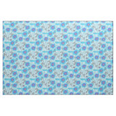 Blütenblauer grauer Pappenstoff Stoff (Fat Quarter (45,7 x 55,9 cm))