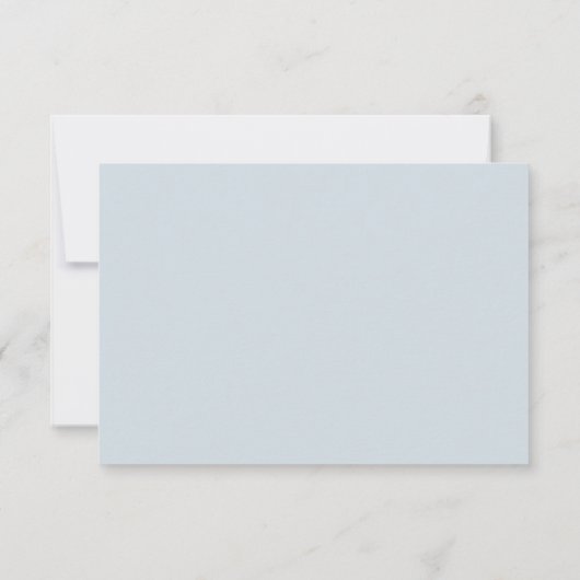 Blütenblauer Hochzeitskarte RSVP (Rückseite)