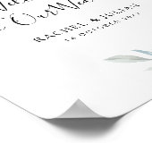 Blütenblauer Hochzeitsstipp Poster (Ecke)