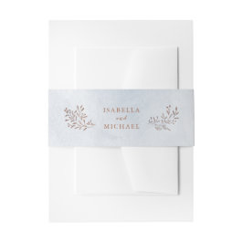 Blütenblauer Hochzeitstag Einladungsbanderole