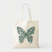 Blütenblauer Schmetterling Tragetasche (Vorne)