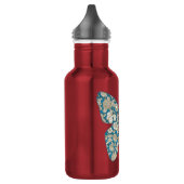 Blütenblauer Schmetterling Trinkflasche (Links)