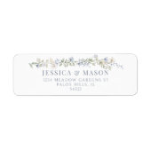 Blütenblauer Wildblume Rücksendeadressen-Aufkleber (Vorne)