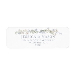 Blütenblauer Wildblume Rücksendeadressen-Aufkleber