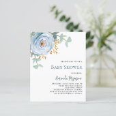 Blütenbläulich-günstige Babydusche (Stehend Vorderseite)