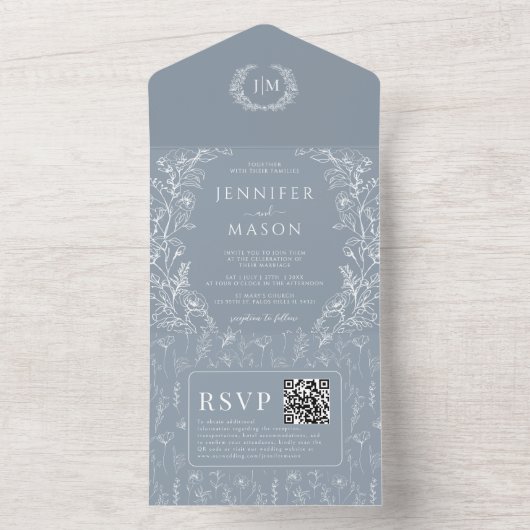 Blütenblühende Böhmische Oldtimer All In One Einladung (Innen Boden)