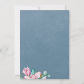 Blütenblühende Hochzeit in Rosa Einladung (Rückseite)