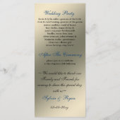 Blütenblühende Hochzeitsfeier Programm (Rückseite)