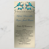 Blütenblühende Hochzeitsfeier Programm (Vorderseite)