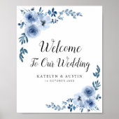 Blütenblühendes Begrüßungszeichen Poster (Vorne)