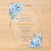 Blütenblume Acryleinladungen (Vorderseite)