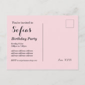 Blütenblume, Blume Geburtstag Postkarte Einladung (Rückseite)