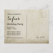 Blütenblume, Blume Geburtstag Postkarte Einladung (Rückseite)