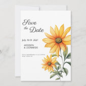 Blütenblume botanischer Sommer Save the Date Einladung (Vorderseite)