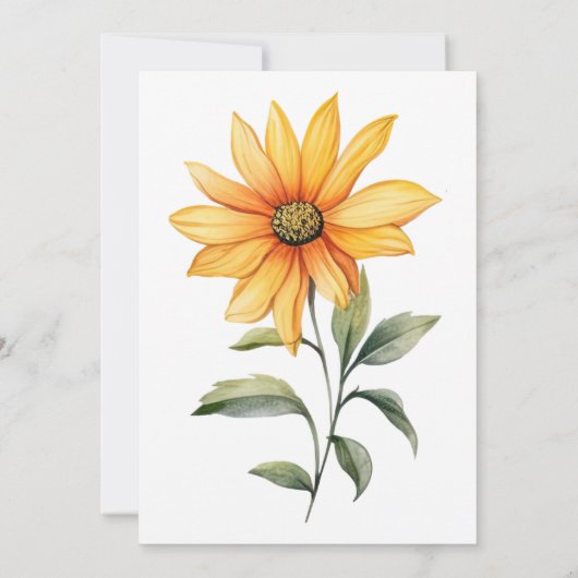 Blütenblume botanischer Sommer Save the Date Einladung (Rückseite)