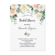 Blütenblume eacalyptus Brautdusche Einladung