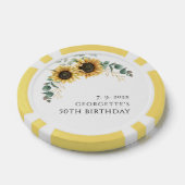 Blütenblume Eukalyptus 50. Geburtstag Pokerchips (Einzeln)