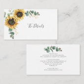 Blütenblume Eukalyptus-Blätter Hochzeiten Begleitkarte (Vorne/Hinten)