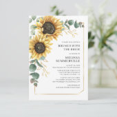 Blütenblume Eukalyptus Brunch mit Bridge Einladung (Stehend Vorderseite)