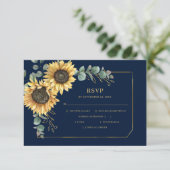 Blütenblume Eukalyptus Geometric RSVP Karte (Stehend Vorderseite)