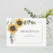 Blütenblume Eukalyptus Grüne Reservierte Karte (Stehend Vorderseite)