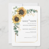Blütenblume Eukalyptus Grüne Save The Date (Vorderseite)