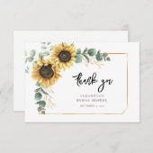 Blütenblume Eukalyptus Grünes Brautparty Dankeskarte (Vorne/Hinten)