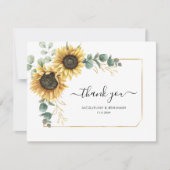 Blütenblume Eukalyptus Hochzeit Dankeschön Karte (Vorderseite)