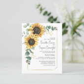 Blütenblume Eukalyptus Hochzeit Einladung (Stehend Vorderseite)