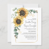 Blütenblume Eukalyptus Hochzeit Einladung (Vorderseite)