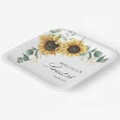 Blütenblume Eukalyptus Rustikaler Sweet 16 Party Pappteller (Gewinkelt)