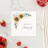 Blütenblume Eukalyptus Sweet 16 Party Paper Serviette (Beispiel)