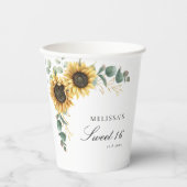 Blütenblume Eukalyptus Sweet 16 Party Pappbecher (Vorderseite)