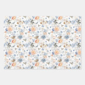 Blütenblume Geschenkpapier Set (Vorderseite)