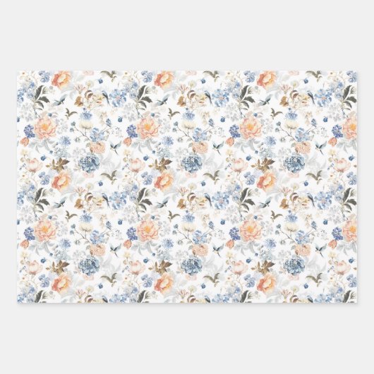 Blütenblume Geschenkpapier Set (Vorderseite)