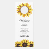 Blütenblume Hochzeitsgelb Türanhänger (Rückseite)