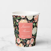 Blütenblume im Frühjahr auf Brautparty für benutze Pappbecher (Rückseite)