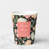 Blütenblume im Frühjahr auf Brautparty für benutze Pappbecher (Vorderseite)