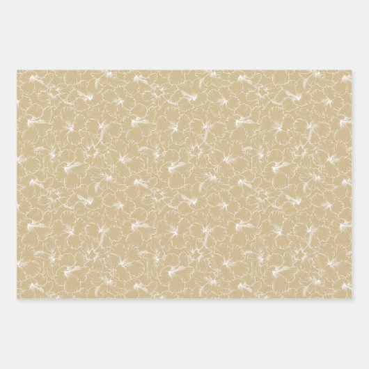 Blütenblume im Hibiskus Geschenkpapier Set (Vorderseite 2)