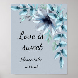 Blütenblume Liebe ist süßes Brautparty Poster