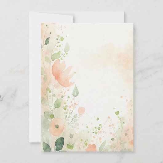 Blütenblume Orangefarbene und pfirsichfarbene Blüt Einladung (Vorderseite)