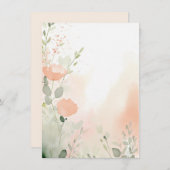 Blütenblume Orangefarbene und pfirsichfarbene Blüt Einladung (Vorne/Hinten)