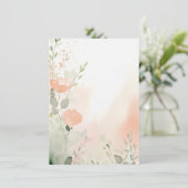 Blütenblume Orangefarbene und pfirsichfarbene Blüt Einladung (Stehend Vorderseite)