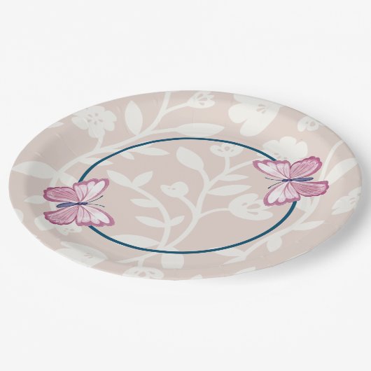 Blütenblume Pappteller (Schrägansicht)