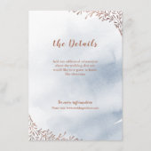 Blütenblume rustikale Hochzeitskarte Begleitkarte (Vorderseite)